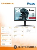 IIYAMA Monitor 23.8 cala GB2470HSU-B1 0,8ms,HDMI,DP,IPS,PIVOT,FreeSync,USB