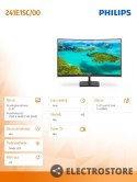 Philips Monitor 241E1SC 23.6 cala Curved VA HDMI Freesync