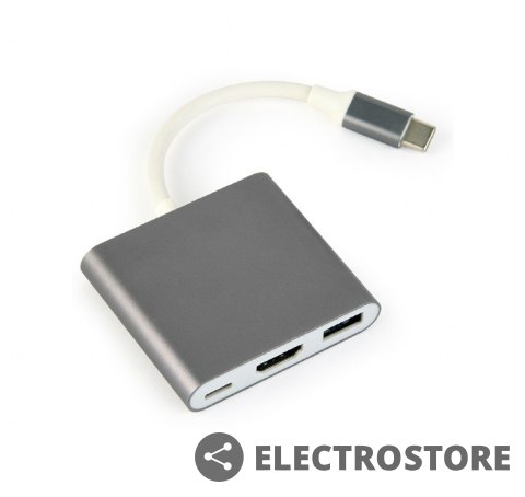 Gembird Multi-adapter USB-C- HDMI 4K, USB 3.0, PD Gembird Multi-adapter USB-C- HDMI 4K, USB 3.0, PD