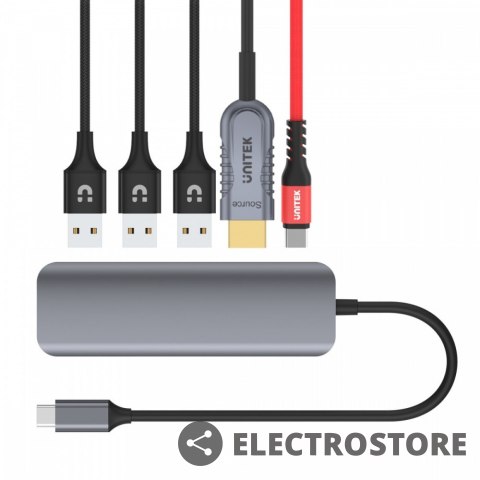 Unitek HUB USB-C; 3x USB 3.1 ;PD 100W; HDMI; H1107E Unitek HUB USB-C; 3x USB 3.1 ;PD 100W; HDMI; H1107E