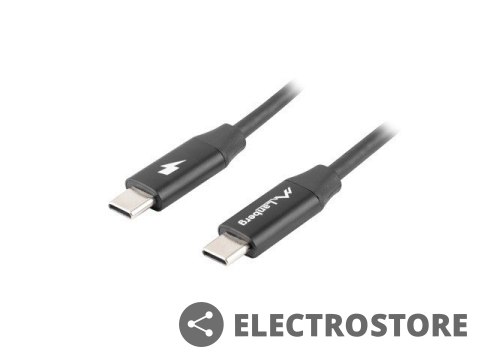 Lanberg Kabel USB-C M/M 2.0 CA-CMCM-40CU-0010-BK Czarny 1m