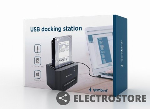 Gembird Stacja dokująca SSD SATA 2.5 cala+3.5 cala USB 2.0 Gembird Stacja dokująca SSD SATA 2.5 cala+3.5 cala USB 2.0