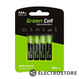 Green Cell Baterie Akumulatorki Paluszki 4x AAA HR03 800mAh