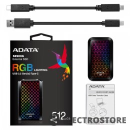 Adata Dysk SSD External SE900 512G USB3.2-A/C RGB