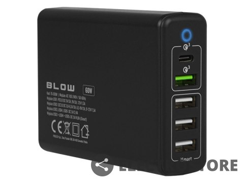 BLOW Ładowarka sieciowa z gniazdem USBx5 QC 3.0 60W