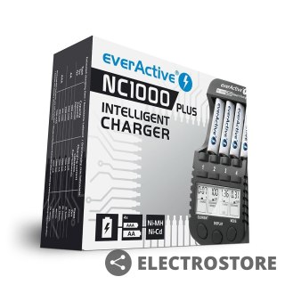 EverActive Ładowarka procesorowa NC-1000 PLUS do akumulatorków AA/AAA