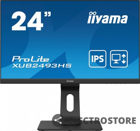 IIYAMA Monitor 24 cale XUB2493HS-B4 IPS, HDMI, DP, VGA, 2x2W, HAS