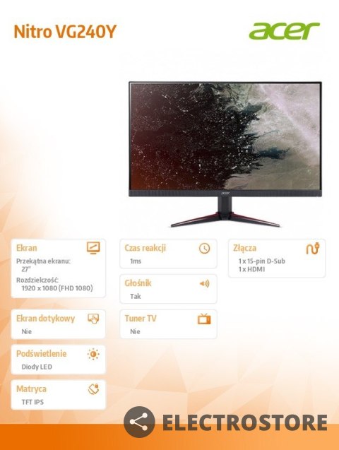 Acer Monitor 24 Nitro VG240Ybmiix Acer Monitor 24 Nitro VG240Ybmiix