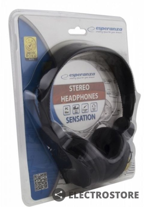 Esperanza SŁUCHAWKI AUDIO STEREO Z REGULACJĄ GŁOŚNOŚCI EH148K CZARNE Esperanza SŁUCHAWKI AUDIO STEREO Z REGULACJĄ GŁOŚNOŚCI EH148K CZARNE