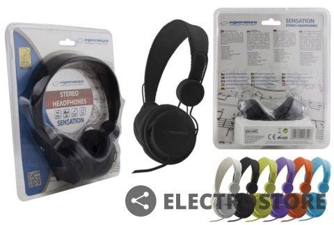 Esperanza SŁUCHAWKI AUDIO STEREO Z REGULACJĄ GŁOŚNOŚCI EH148K CZARNE Esperanza SŁUCHAWKI AUDIO STEREO Z REGULACJĄ GŁOŚNOŚCI EH148K CZARNE