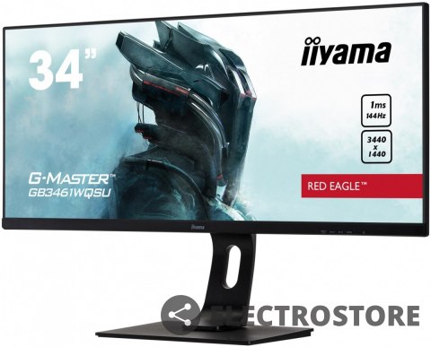 IIYAMA Monitor 34 cale GB3461WQSU-B1 IPS,UWQHD,144HZ,1MS,USB3.0,2xHDMI,2xDP. IIYAMA Monitor 34 cale GB3461WQSU-B1 IPS,UWQHD,144HZ,1MS,USB3.0,2xHDMI,2xDP.