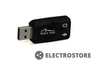 Media-Tech VIRTU 5.1 USB - Karta dźwiękowa USB oferująca wirtualny dźwięk 5.1 MT5101