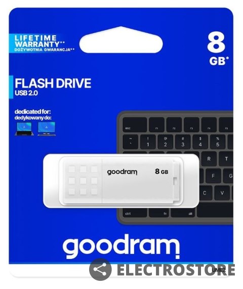 GOODRAM Pendrive UME2 8GB USB 2.0 Biały