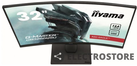 IIYAMA Monitor 31.5 cale GB3266QSU-B1 VA,QHD,144HZ,1MS,1500R,DPx,HDMIx2,USBx4 IIYAMA Monitor 31.5 cale GB3266QSU-B1 VA,QHD,144HZ,1MS,1500R,DPx,HDMIx2,USBx4