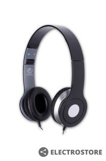 Rebeltec Stereofoniczne słuchawki z mikrofonem CITY BLACK