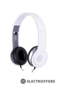 Rebeltec Stereofoniczne słuchawki z mikrofonem CITY WHITE