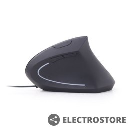 Gembird Mysz ergonomiczna optyczna 6-przyciskowa czarna