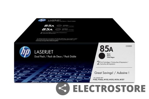 HP Inc. Toner 85A LJ P1102 1.6k Dwupak CE285AD