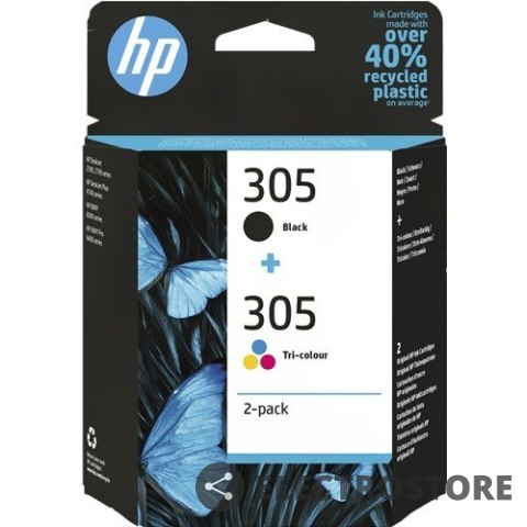 HP Inc. Tusz nr 305 2-Pack 6ZD17AE wkład do drukarki atramentowej