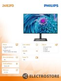 Philips Monitor 23.8 cali 241E2FD IPS DVI HDMI