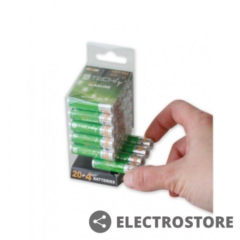 Techly Baterie alkaliczne LR03 AAA 24szt,(IBT-LR03T24B) Techly Baterie alkaliczne LR03 AAA 24szt,(IBT-LR03T24B)