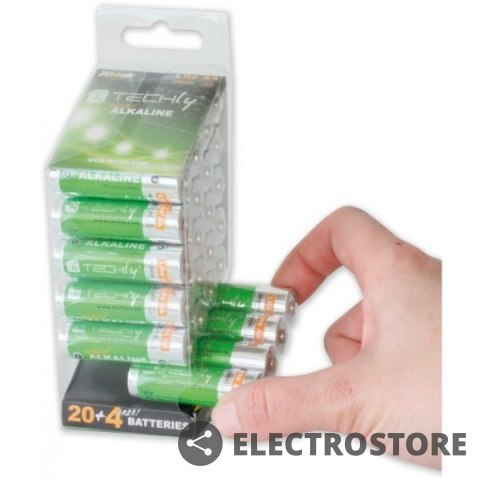 Techly Baterie alkaliczne LR06 AA 24szt, (IBT-LR06T24B) Techly Baterie alkaliczne LR06 AA 24szt, (IBT-LR06T24B)