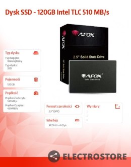 AFOX Dysk SSD - 120GB Intel TLC 510 MB/s