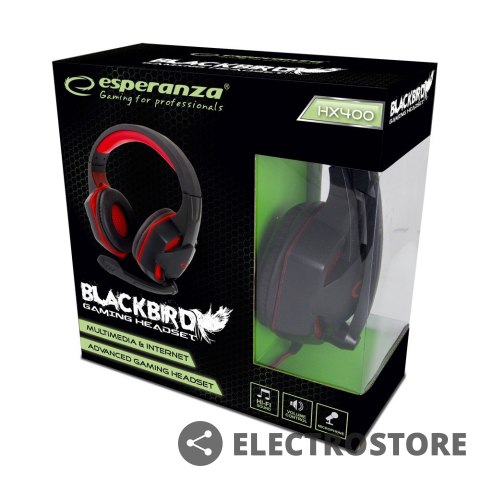Esperanza Słuchawki z mikrofonem gaming blackbird Esperanza Słuchawki z mikrofonem gaming blackbird