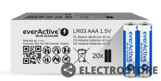 EverActive Baterie LR03/AAA Blue Alkaline40 szt. Edycja limitowana