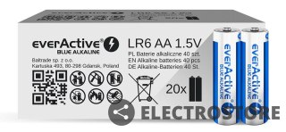 EverActive Baterie LR6/AA Blue Alkaline 40 szt. Edycja limitowana