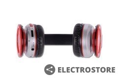 Rebeltec Stereofoniczne słuchawki z mikrofonem CRISTAL RED