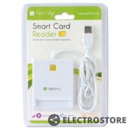 Techly Czytnik USB 2.0 Kart / Smart Card biały