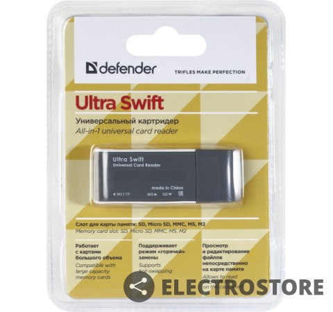 Defender Czytnik kart pamięci ULTRA SWIFT USB 2.0 Defender Czytnik kart pamięci ULTRA SWIFT USB 2.0