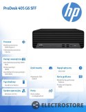 HP Inc. Desktop 405SFF G6 R3-4350 256/8GB/DVD/W10P 293W4EA