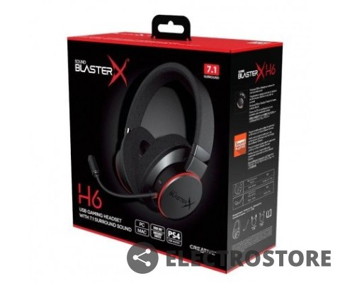 Creative Labs Słuchawki gaming Sound BlasterX H6 Creative Labs Słuchawki gaming Sound BlasterX H6