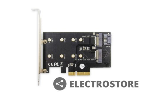Digitus Karta rozszerzeń (Kontroler) M.2 NGFF/NVMe SSD PCIe 3.0 x4 SATA 80, 60, 42, 30 mm Digitus Karta rozszerzeń (Kontroler) M.2 NGFF/NVMe SSD PCIe 3.0 x4 SATA 80, 60, 42, 30 mm