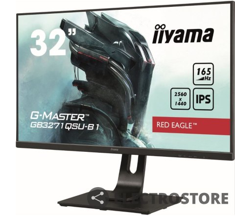 IIYAMA Monitor 31.5 cala GB3271QSU-B1 QHD,1ms,IPS,165Hz,HDMI,DP,400cd,FreeSync IIYAMA Monitor 31.5 cala GB3271QSU-B1 QHD,1ms,IPS,165Hz,HDMI,DP,400cd,FreeSync