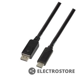 LogiLink Kabel USB 3.2 Gen 1 x 1 USB-C do DisplayPort 1.2, dł.1.8m