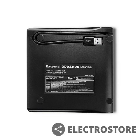 Qoltec Obudowa/kieszeń na napęd optyczny CD/DVD SATA | USB3.0 | 9.5mm Qoltec Obudowa/kieszeń na napęd optyczny CD/DVD SATA | USB3.0 | 9.5mm