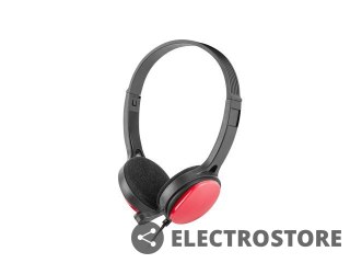 UGo Słuchawki nauszne USL-1222 z mikrofonem czerwone