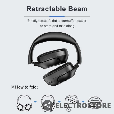 AWEI Słuchawki nauszne Bluetooth A770BL Czarne AWEI Słuchawki nauszne Bluetooth A770BL Czarne