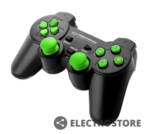 Esperanza GAMEPAD PS3/PC USB TROOPER CZARNO/ZIELONY