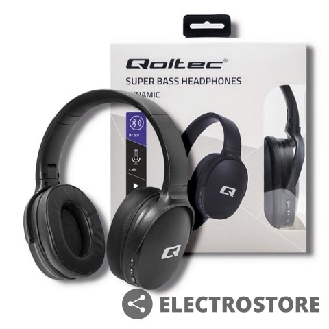 Qoltec Słuchawki bezprzewodowe z mikrofonem|BT|Super bass Dynamic| Czarne Qoltec Słuchawki bezprzewodowe z mikrofonem|BT|Super bass Dynamic| Czarne