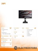 AOC Monitor 23.8 24P1 IPS DVI DP HDMI Pivot Głośniki