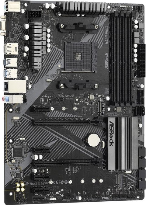 ASRock Płyta główna B450 PRO4 R2.0 AM4 4DDR4 DP/HDMI M.2 USB3.2 ATX ASRock Płyta główna B450 PRO4 R2.0 AM4 4DDR4 DP/HDMI M.2 USB3.2 ATX