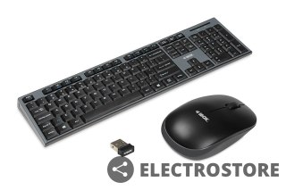 IBOX Zestaw bezprzewodowa klawiatura + mysz IKMS606W czarny