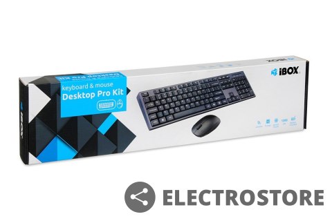 IBOX Zestaw bezprzewodowa klawiatura + mysz IKMS606W czarny IBOX Zestaw bezprzewodowa klawiatura + mysz IKMS606W czarny