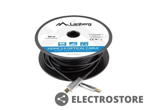 Lanberg Kabel HDMI M/M v2.0 CA-HDMI-20FB-0500-BK 50m czarny