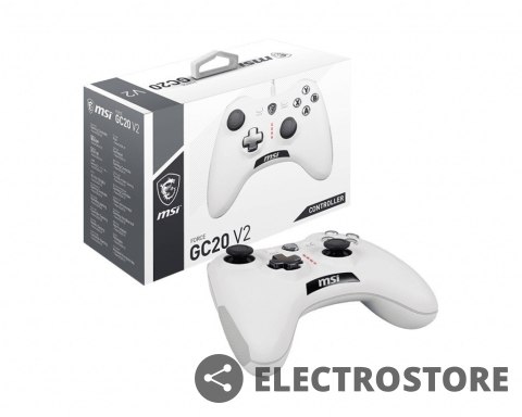 MSI Gamepad Force GC20 V2 biały MSI Gamepad Force GC20 V2 biały