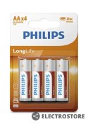 Philips Baterie LongLife AA 4szt. blister